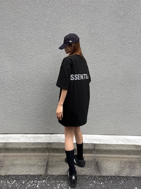 「FOG ESSENTIALS（エフオージーエッセンシャルズ）のアイテム（トップス）」を使った、萌笑さん（レディース・157cm）の春コーディネート