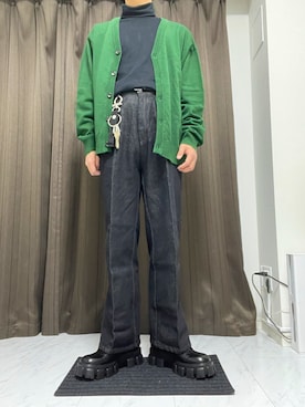 「PRADA（プラダ）のアイテム（ブーツ）」を使った、hikka1020さん（メンズ・173cm）の春コーディネート