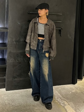 「秋服」｜「アイテム（ブルゾン）」を使った、藤川陽さん（レディース・162cm）の秋コーディネート