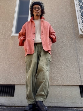 「アイテム（カバーオール）」を使った、jojo55さん（メンズ・171cm）の秋コーディネート