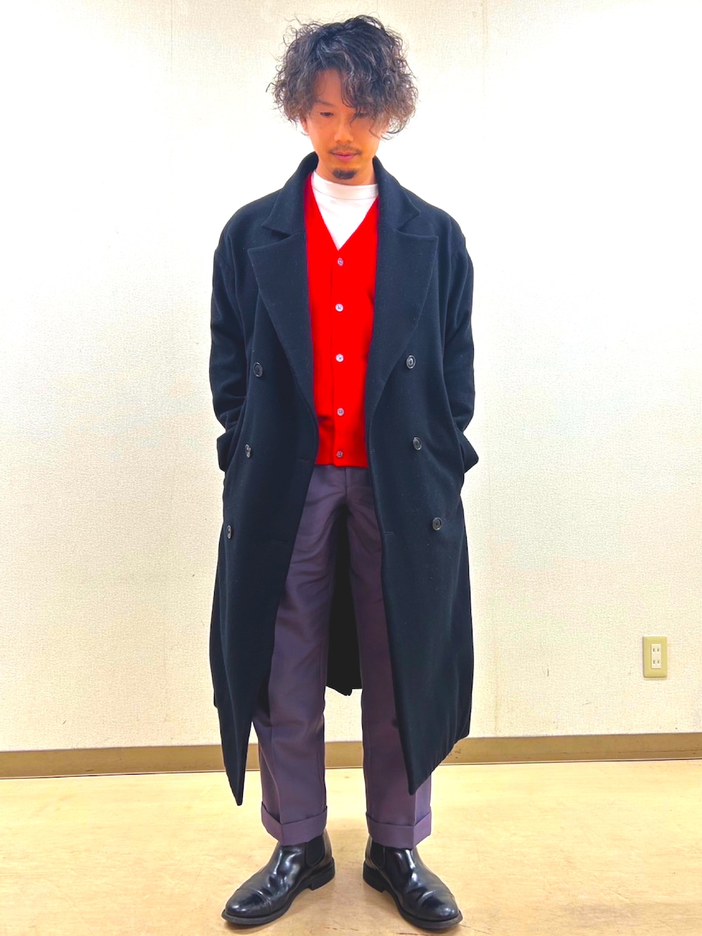 チェスターコート 赤 タグ付き 超美品!! HUGO BOSS ヒューゴボス