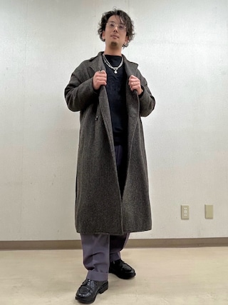 ワコマリア　薄いパープルグレー プリーツ入り スラックス　Ｍサイズ　新品未使用 ワコマリア 薄いパープルグレー プリーツ入り スラックス M