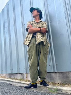 HERILLのカーゴパンツを使った人気ファッションコーディネート - WEAR