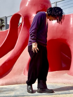 「COOTIE PRODUCTIONS（クーティープロダクションズ）のアイテム」を使った、Nuさん（メンズ・171cm）の冬コーディネート