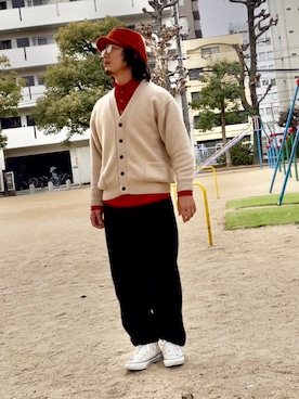 「HERMES（エルメス）のアイテム」を使った、Nuさん（メンズ・171cm）の冬コーディネート