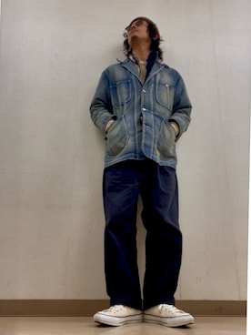 「アイテム（チノパンツ）」を使った、jojo55さん（メンズ・171cm）の冬コーディネート