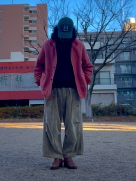 「アイテム（カバーオール）」を使った、jojo55さん（メンズ・171cm）の冬コーディネート