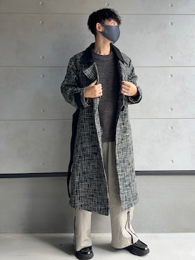 「CASPER JOHN（キャスパージョン）のアイテム（チェスターコート）」を使った、ko-chiさん（メンズ・176cm）の秋コーディネート