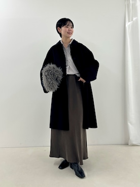 「アイテム（ステンカラーコート）」を使った、shioo_nolさん（レディース・165cm）の秋コーディネート