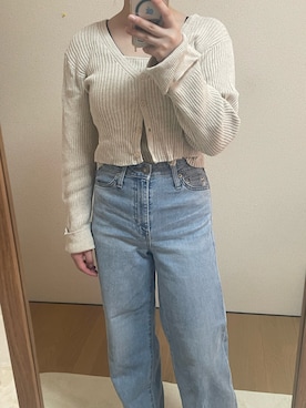 「SOMETHING（サムシング）のアイテム（デニムパンツ）」を使った、meisさん（レディース・157cm）の夏コーディネート