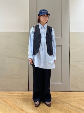 「SHIPS」｜「アイテム（その他シューズ）」を使った、中島さん（レディース・154cm）の秋コーディネート