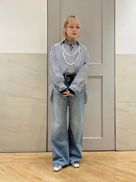 「SHIPS（シップス）のアイテム（アクセサリー）」を使った、中島さん（レディース・154cm）の春コーディネート