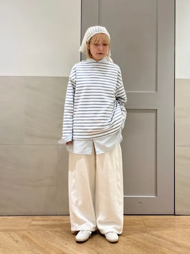 「BINDU（ビンドゥー）のアイテム」を使った、中島さん（レディース・154cm）の春コーディネート