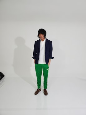 「no brand（ノーブランド）のアイテム」を使った、press_takedaさん（メンズ・184cm）の春コーディネート