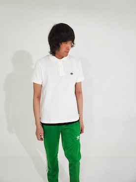 「アイテム（ポロシャツ）」を使った、press_takedaさん（メンズ・184cm・30代）の春コーディネート