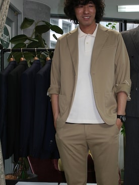 「WWS（ワークウェアスーツ）のアイテム」を使った、press_takedaさん（メンズ・184cm）の夏コーディネート