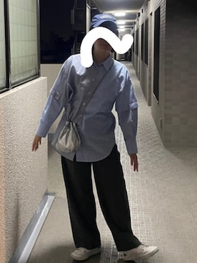 「GU（ジーユー）のアイテム（パンツ、グレー系）」を使った、じゅのさん（レディース・163cm）の秋コーディネート