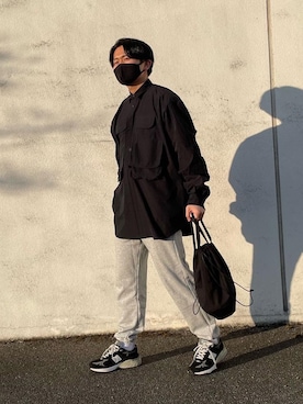 「Graphpaper（グラフペーパー）のアイテム（バッグ）」を使った、キチダイさん（メンズ・168cm）の春コーディネート