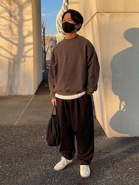 「Graphpaper（グラフペーパー）のアイテム（バッグ）」を使った、キチダイさん（メンズ・168cm）の春コーディネート