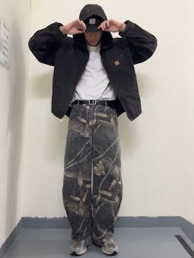 「アイテム（キャップ）」を使った、eason123222さん（メンズ・187cm）の秋コーディネート