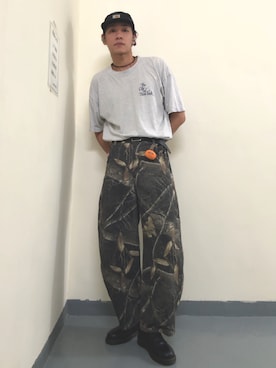 「アイテム（Tシャツ/カットソー）」を使った、eason123222さん（メンズ・187cm）の夏コーディネート