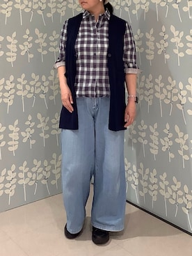 「ロングジレ」｜TOKYO SHIRTS COLLECTION -2812- ららぽーとTOKYO-BAY店さん（レディース・163cm）の春コーディネート
