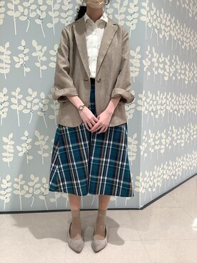 「BRICK HOUSE by TOKYO SHIRT」｜「アイテム（ジャケット/アウター）」を使った、TOKYO SHIRTS COLLECTION -2812- ららぽーとTOKYO-BAY店さん（レディース・158cm）の春コーディネート