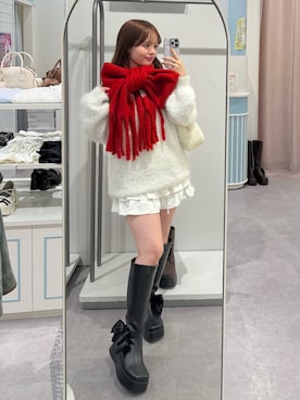 「アイテム（ストール/ショール）」を使った、yuiさん（レディース・156cm）の秋コーディネート