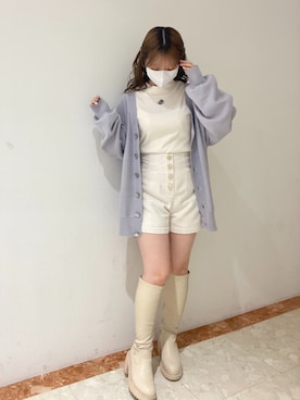 「ロングカーディガン」｜yuiさん（レディース・156cm）の冬コーディネート
