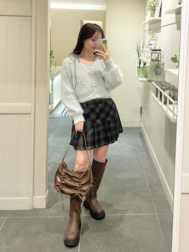 「OLIVE des OLIVE（オリーブデオリーブ）のアイテム（アンサンブル）」を使った、yuiさん（レディース・156cm）の秋コーディネート