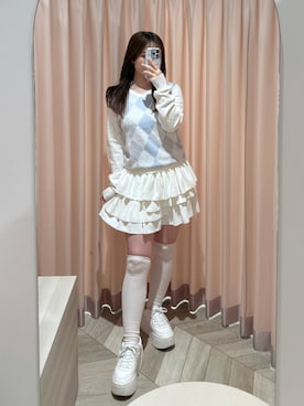 「ハイソックス」｜yuiさん（レディース・156cm）の冬コーディネート