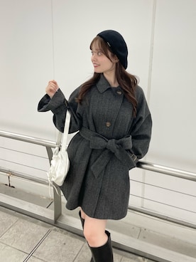 「OLIVE des OLIVE（オリーブデオリーブ）のアイテム（その他アウター）」を使った、yuiさん（レディース・156cm）の秋コーディネート