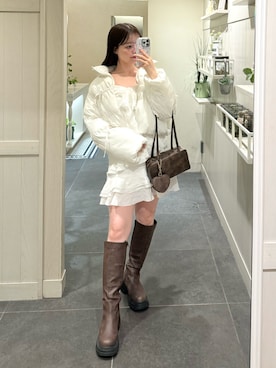 「OLIVE des OLIVE（オリーブデオリーブ）のアイテム（ダウンジャケット/コート）」を使った、yuiさん（レディース・156cm）の秋コーディネート