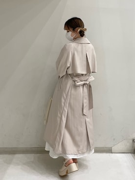 「OLIVE des OLIVE（オリーブデオリーブ）のアイテム（トレンチコート）」を使った、yuiさん（レディース・156cm）の春コーディネート