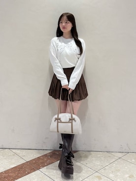 「アイテム（ボストンバッグ）」を使った、yuiさん（レディース・156cm）の秋コーディネート
