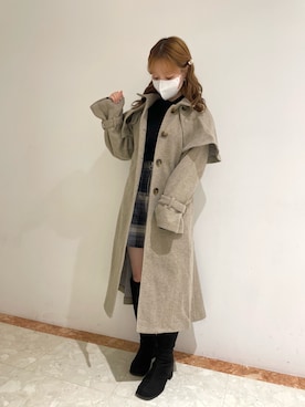 「OLIVE des OLIVE（オリーブデオリーブ）のアイテム（その他アウター）」を使った、yuiさん（レディース・156cm）の秋コーディネート