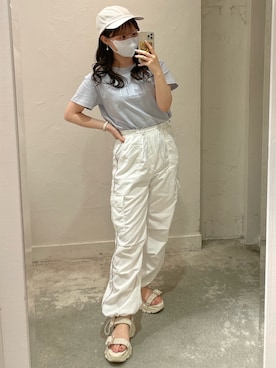 「OLIVE des OLIVE（オリーブデオリーブ）のアイテム（帽子）」を使った、yuiさん（レディース・156cm）の春コーディネート