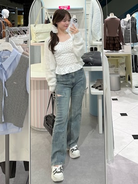 「アイテム（ボストンバッグ）」を使った、yuiさん（レディース・156cm）の秋コーディネート