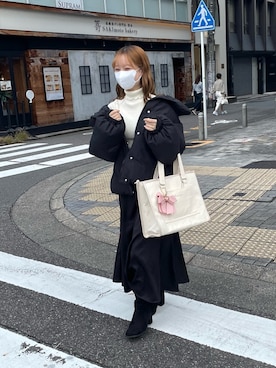 「OLIVE des OLIVE（オリーブデオリーブ）のアイテム（アクセサリー）」を使った、yuiさん（レディース・156cm）の秋コーディネート
