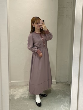 「秋色コーデ」｜「アイテム（ワンピース/ドレス）」を使った、yuiさん（レディース・156cm）の秋コーディネート