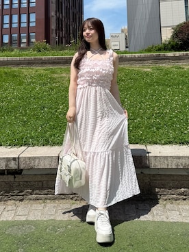 「OLIVE des OLIVE（オリーブデオリーブ）のアイテム」を使った、yuiさん（骨格ウェーブ・レディース・156cm）の夏コーディネート