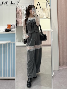「アイテム（ローファー）」を使った、yuiさん（レディース・156cm）の秋コーディネート