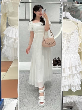 「OLIVE des OLIVE（オリーブデオリーブ）のアイテム」を使った、yuiさん（レディース・156cm）の夏コーディネート
