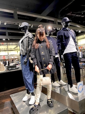 「ARMANI EXCHANGE（アルマーニエクスチェンジ）のアイテム（トレンチコート）」を使った、peachさん（レディース・157cm）の秋コーディネート