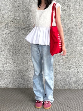 「アイテム（ベスト）」を使った、kae さん（レディース・149cm）の秋コーディネート