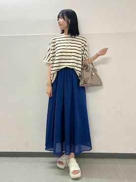 「SMELLY（スメリー）のアイテム」を使った、fol1o3oさん（レディース・161cm）の夏コーディネート