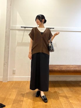 「アイテム（ワンピース）」を使った、ゆかなさん（レディース・161cm）の夏コーディネート