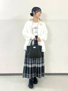 「Barbour（バブアー）の『別注』Barbour　BEDALE（その他アウター）」を使った、ゆかなさん（レディース・161cm）の秋コーディネート