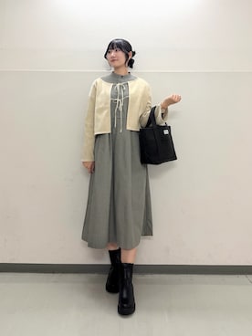 「URBAN RESEARCH DOORS(アーバンリサーチドアーズ)のアイテム(ワンピース)」を使った、ゆかなさん(レディース・161cm)の秋コーディネート