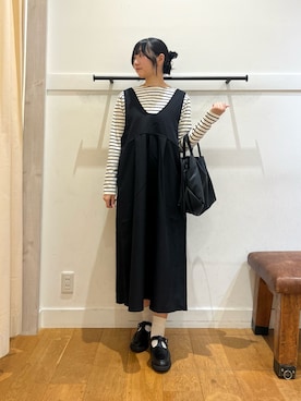 「アイテム（ワンピース/ドレス）」を使った、ゆかなさん（レディース・161cm）の秋コーディネート